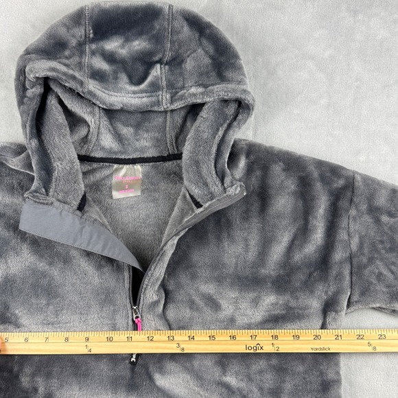 Juicy Couture Y2K Sport‎ Women's SUPER SOFT Velour Fleece Half Zip Hoodie Size S - Picture 6 of 16
